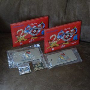 DISNEY Package ~ AUTOGRAPH Books, LUGGAGE Tags, MILLENIUM Pins ~ NEW & VINTAGE